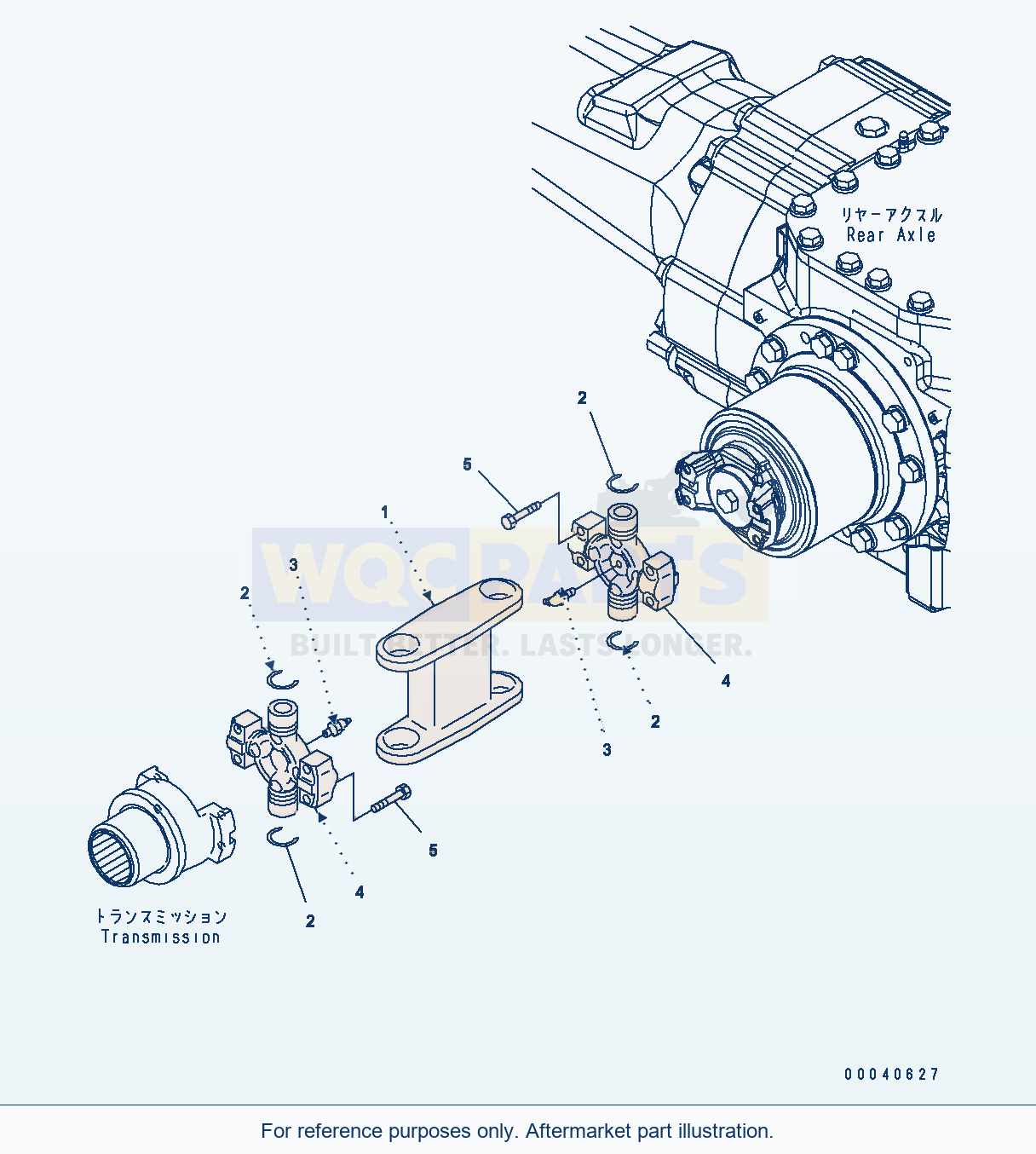 Komatsu WA380-6 Drive Shaft (Rear Shaft) parts diagram