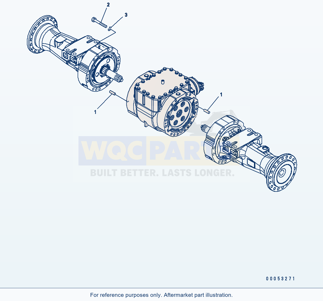 Komatsu WA380-6 Front Axle (Axle Housing Mounting) parts diagram