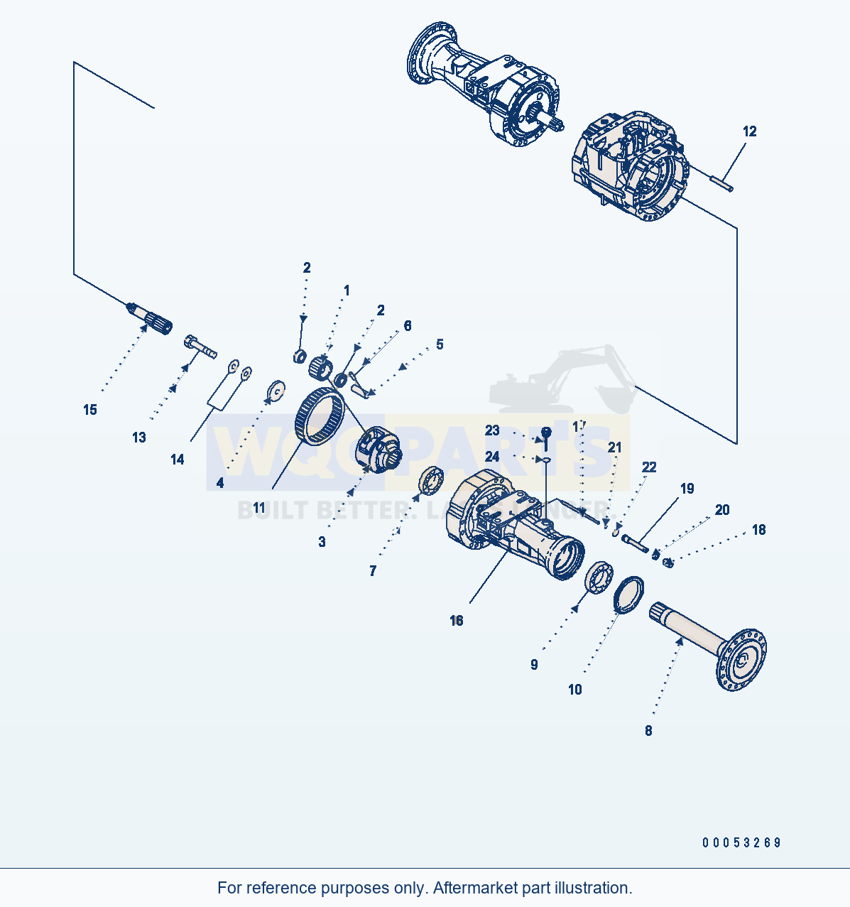 Komatsu WA380-6 Front Axle (Final Drive) (Lhs) parts diagram