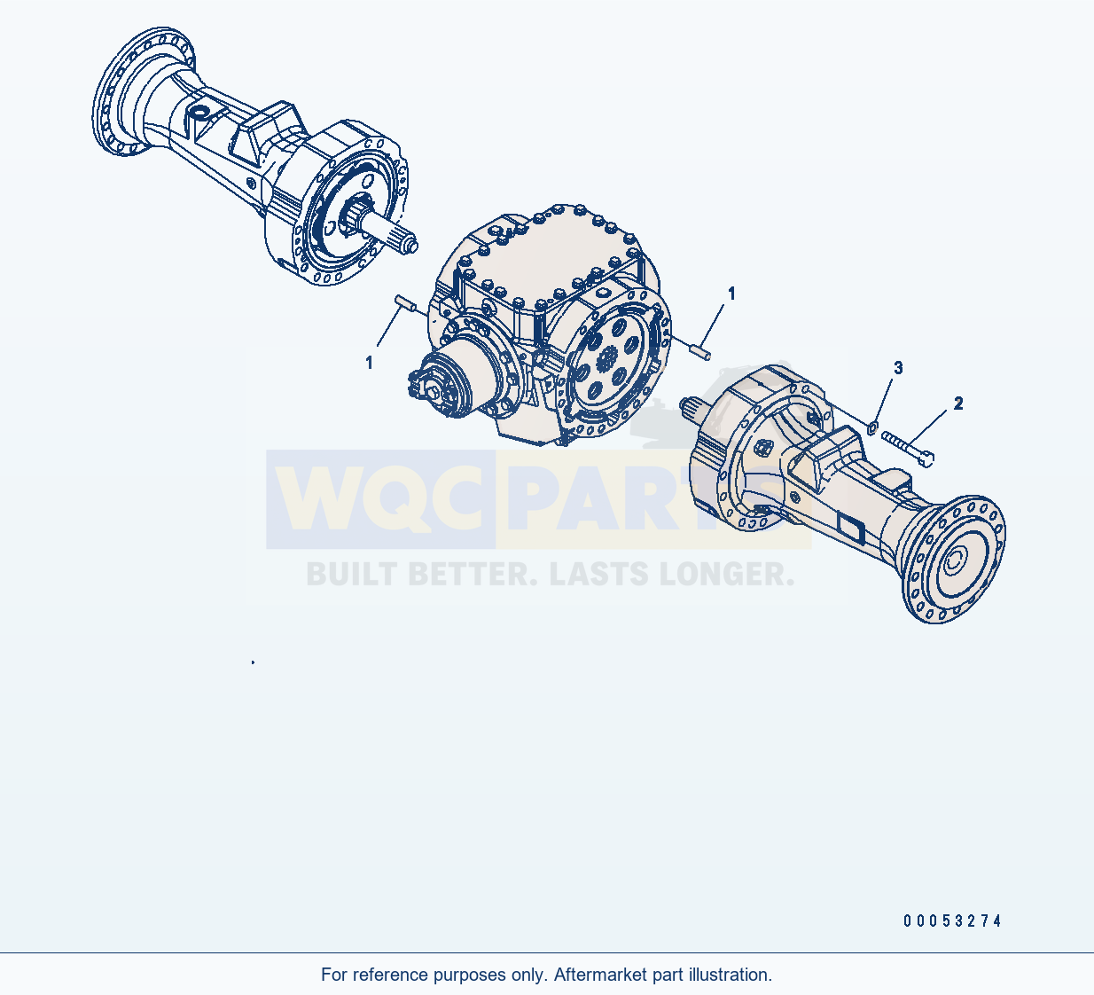 Komatsu WA380-6 Rear Axle (Axle Housing Mounting) parts diagram