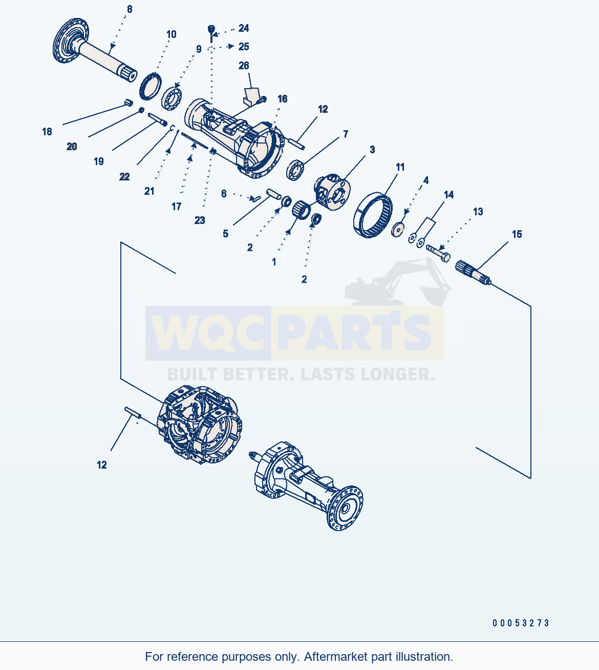 Komatsu WA380-6 Rear Axle (Final Drive) (Rhs) parts diagram