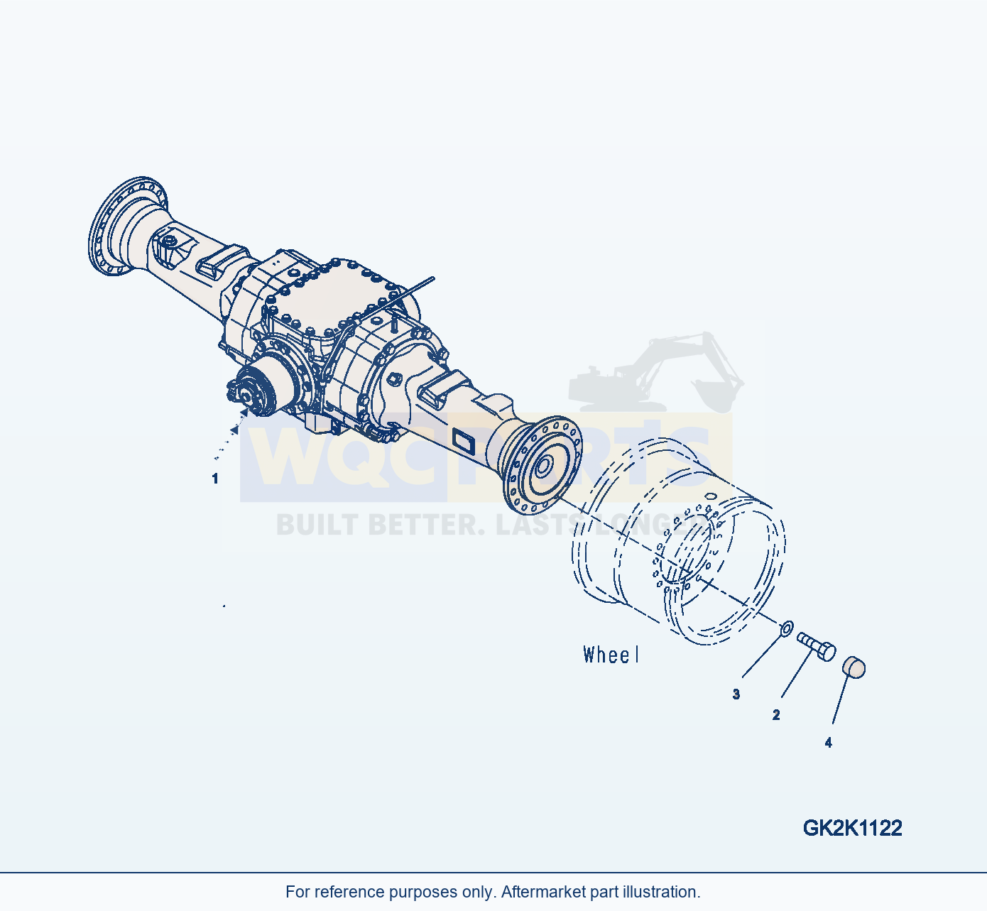 Komatsu WA380-6 Rear Axle Mounting Serial H60051 - UP parts diagram