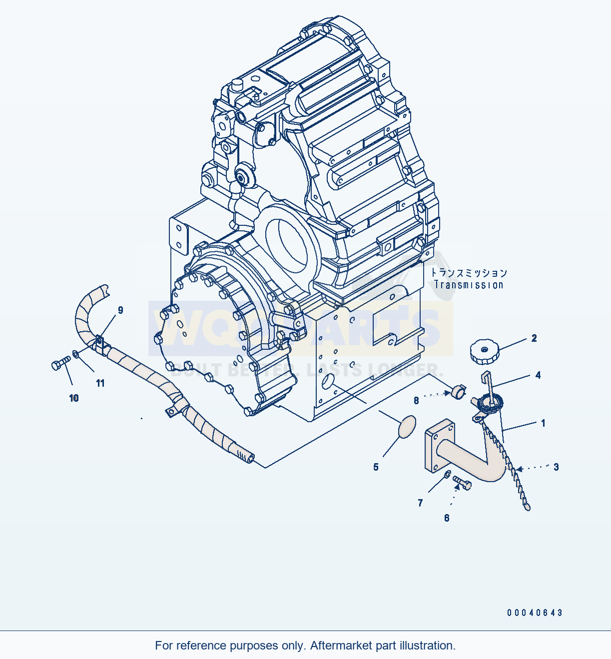 Komatsu WA380-6 Torque Converter And Transmission (Filler Tube) parts diagram
