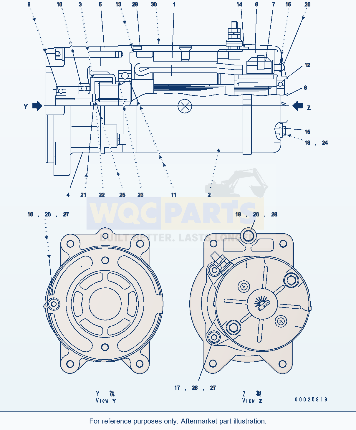 Komatsu WA380-6 Torque Converter And Transmission (Motor) parts diagram
