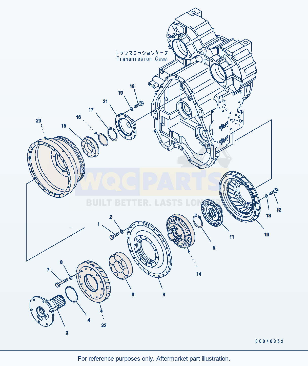 Komatsu WA380-6 Torque Converter Serial H60051 - UP parts diagram