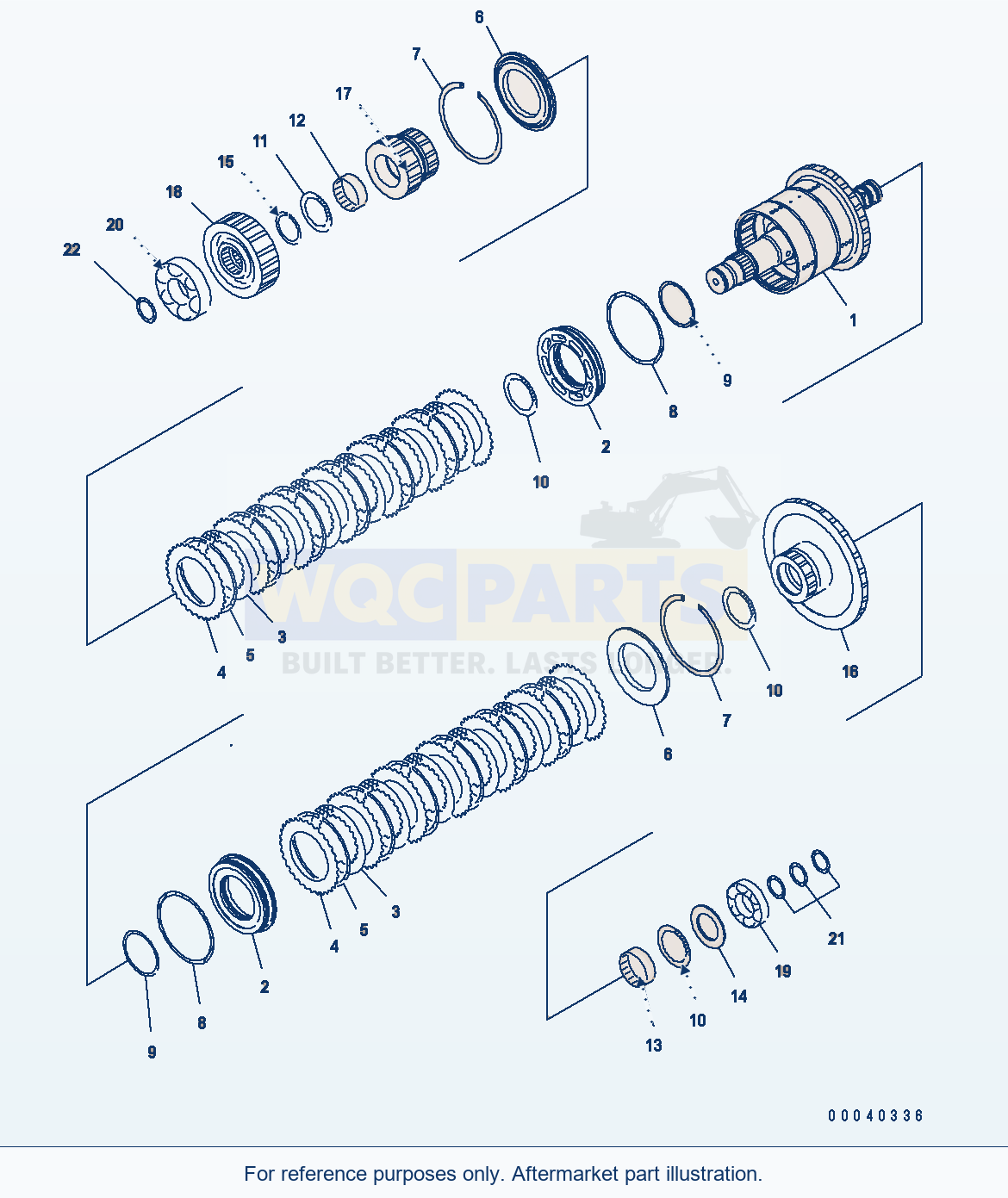 Komatsu WA380-6 Transmission (1St And 4Th Clutch) parts diagram