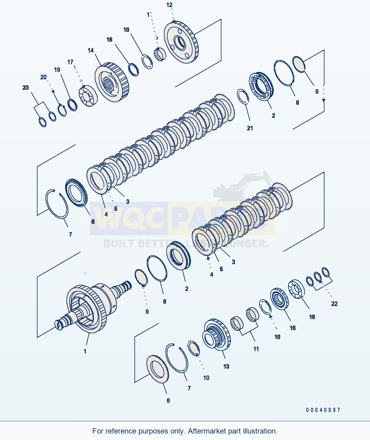 Komatsu WA380-6 Transmission (2Nd And 3Rd Clutch) parts diagram