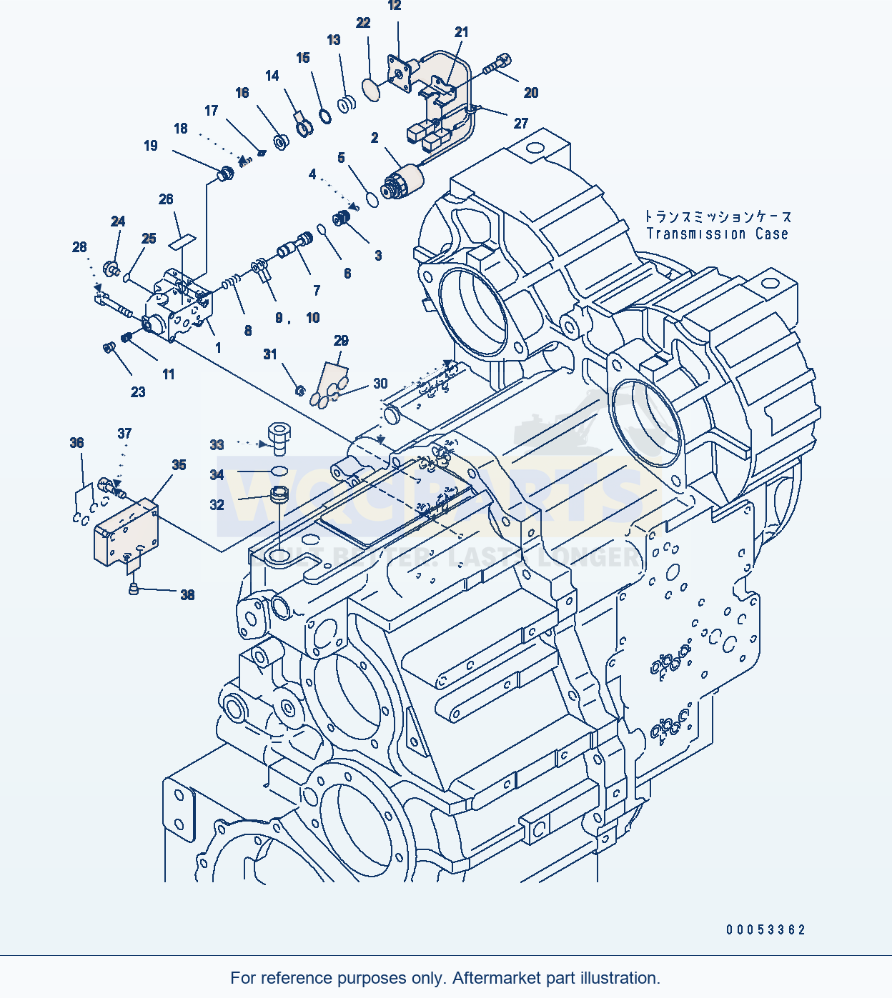 Komatsu WA380-6 Transmission (Ecmv For Lock-Up Clutch) parts diagram