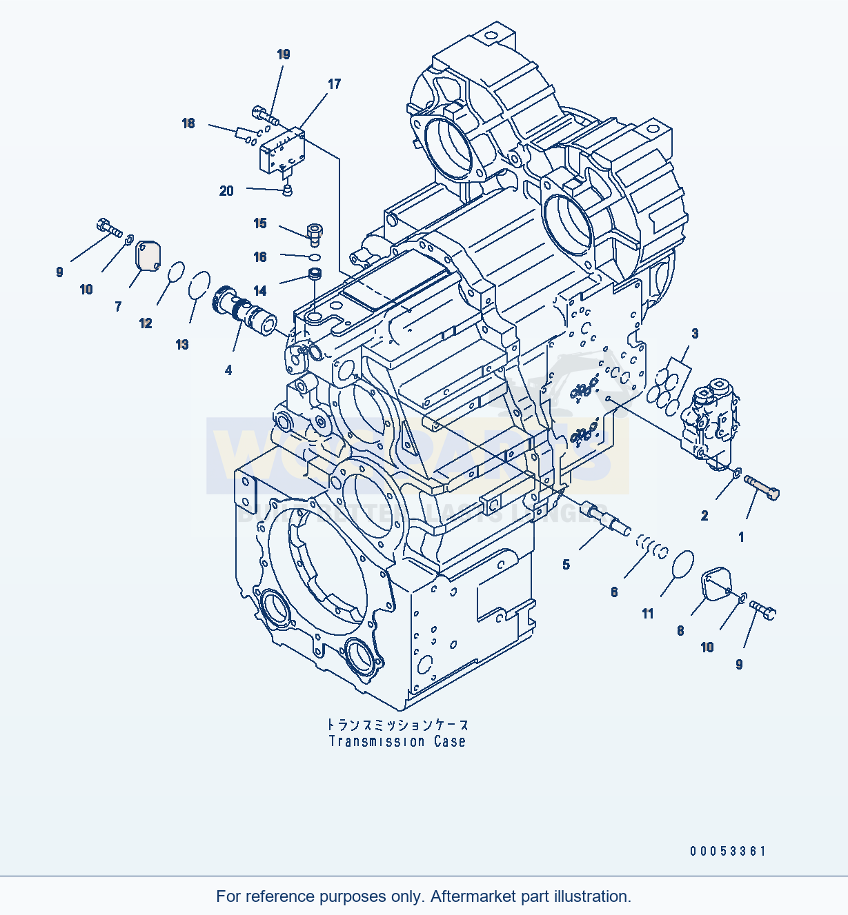 Komatsu WA380-6 Transmission (Main Relief Valve Mounting Parts) parts diagram