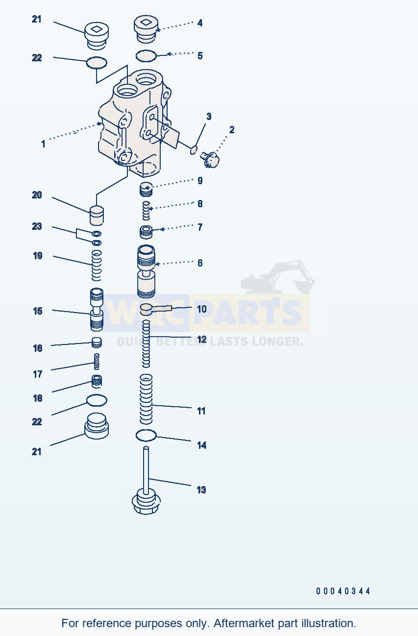 Komatsu WA380-6 Transmission (Main Relief Valve) parts diagram