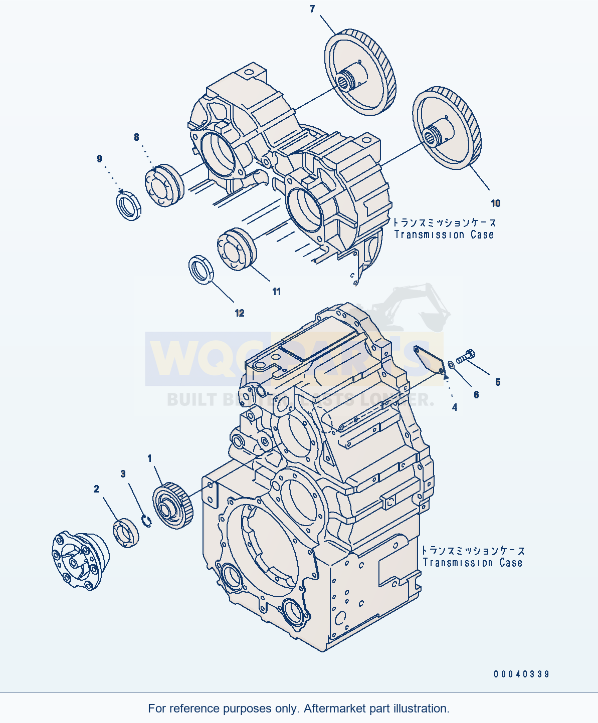 Komatsu WA380-6 Transmission (P.T.O.) parts diagram