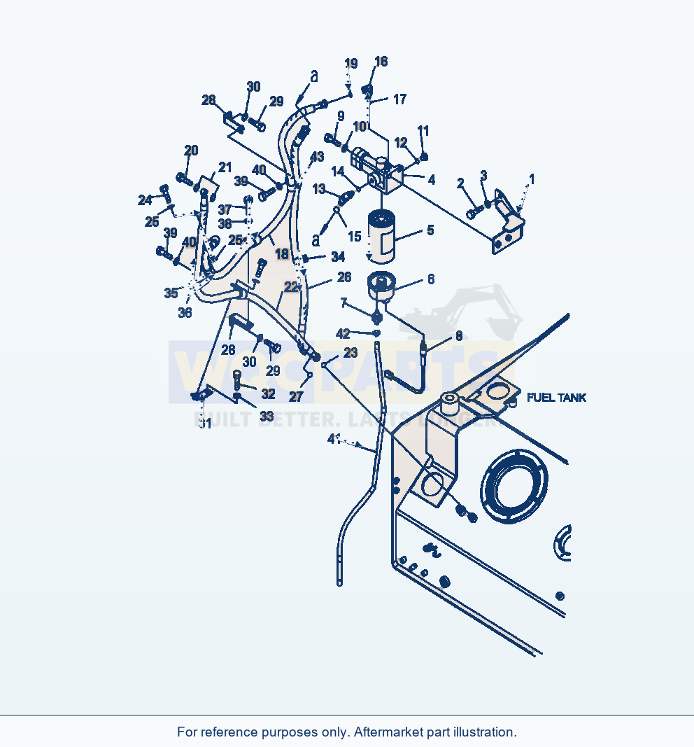 Komatsu WA380-6 Fuel Tank Filter Serial A53001-UP parts diagram