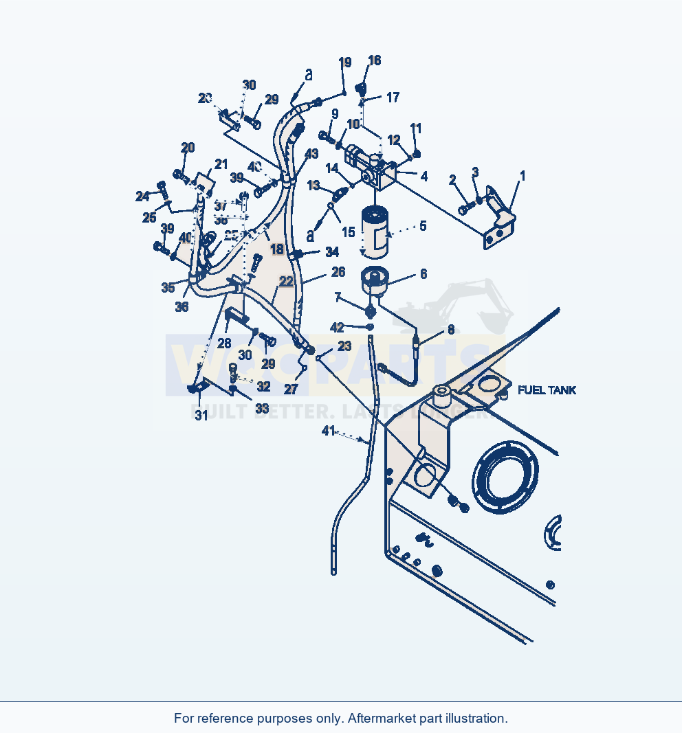 Komatsu WA380-6 Fuel Tank Filter Serial A54001-UP parts diagram