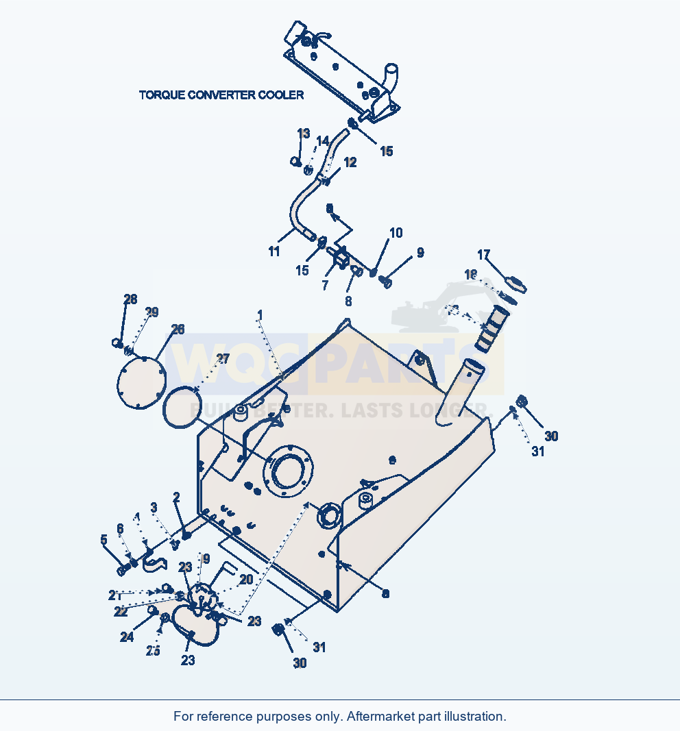 Komatsu WA380-6 Fuel Tank Serial A54001-UP parts diagram