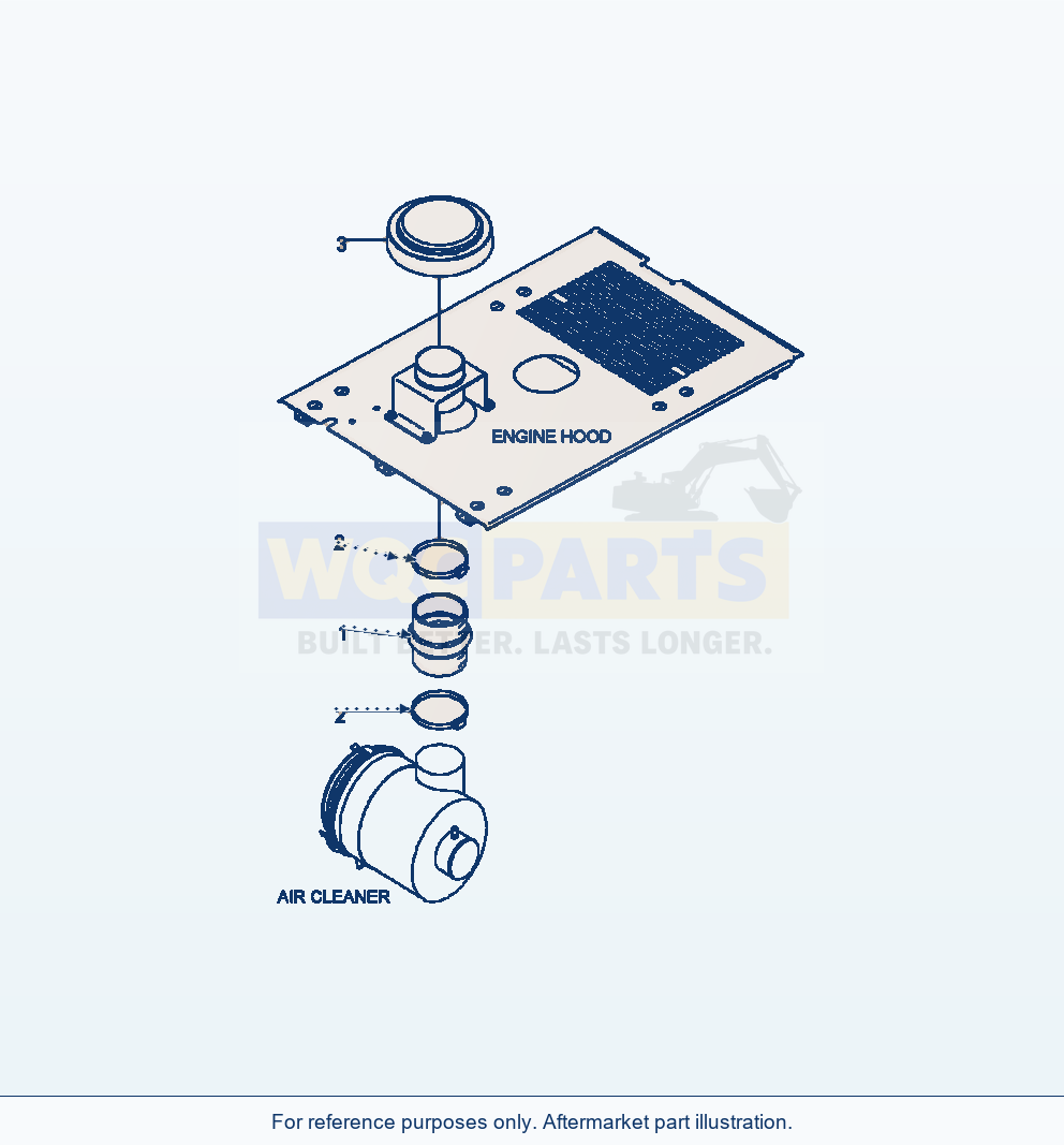 Komatsu WA380-6 Hood Air Cleaner Mounting Serial A54001-UP parts diagram