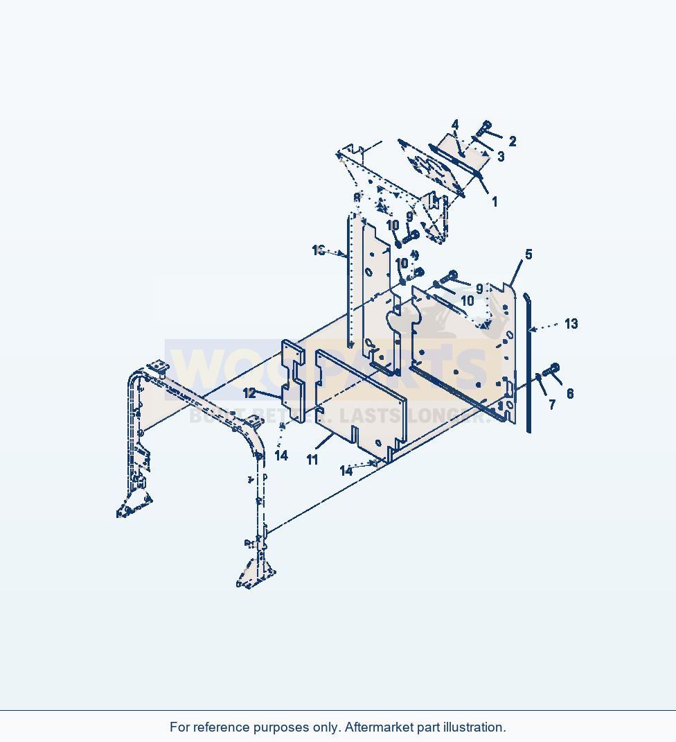 Komatsu WA380-6 Hood Baffle Serial A54001-UP parts diagram