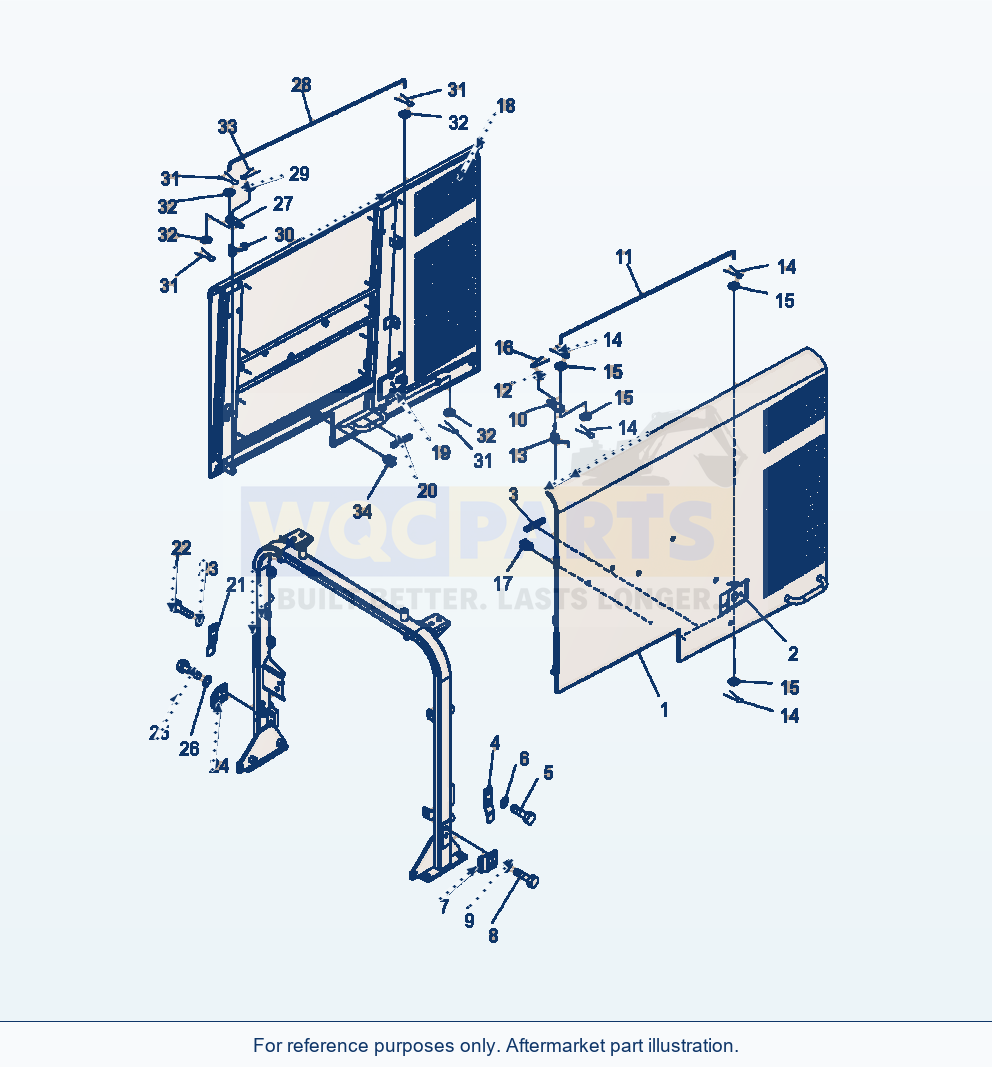 Komatsu WA380-6 Hood Door And Spring Serial A53001-UP parts diagram