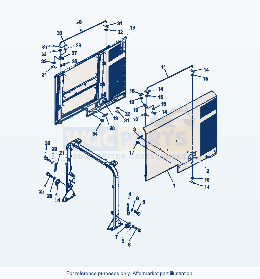 Komatsu WA380-6 Hood Door And Spring Serial A54001-UP parts diagram
