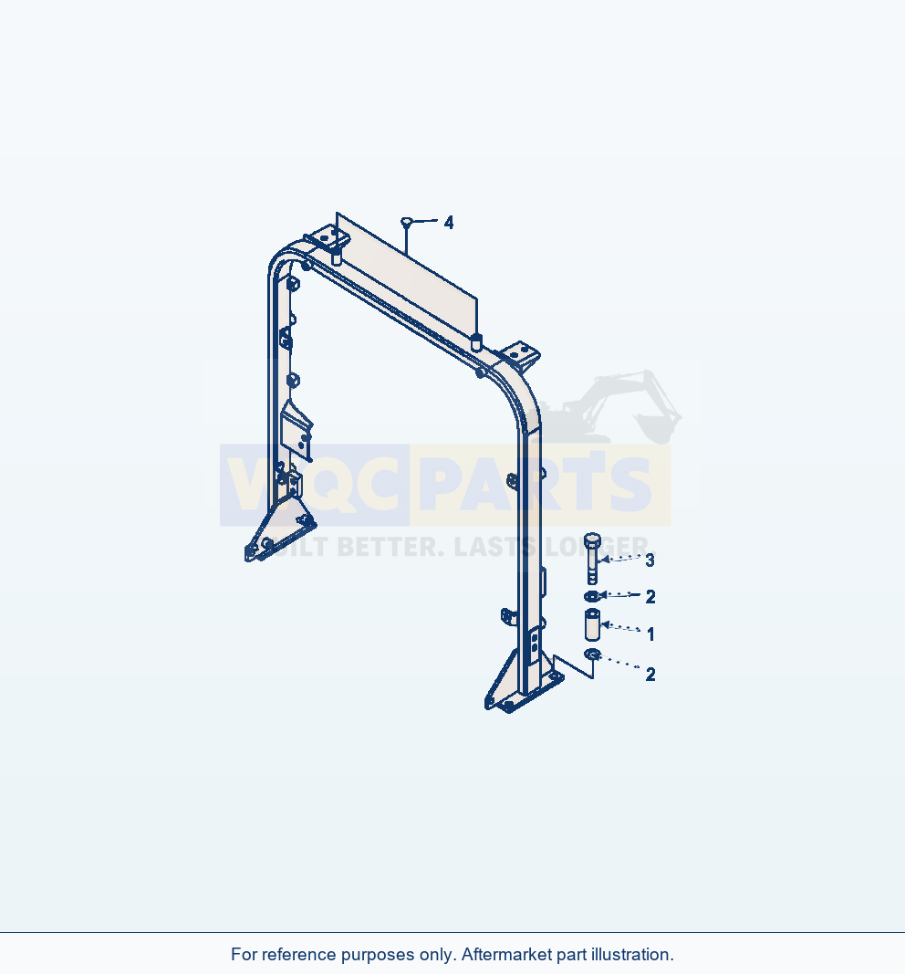 Komatsu WA380-6 Hood Frame Mounting Serial A53001-UP parts diagram