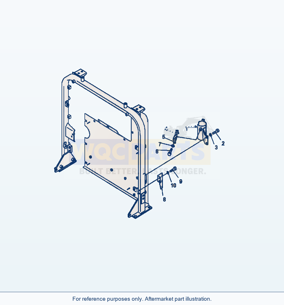 Komatsu WA380-6 Hood Grease Pump Holder Serial A53001-UP parts diagram