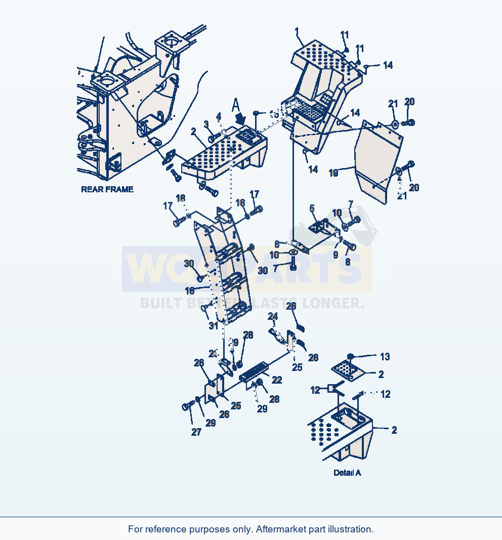 Komatsu WA380-6 Ladder L.H. Floor Serial A53001-UP parts diagram