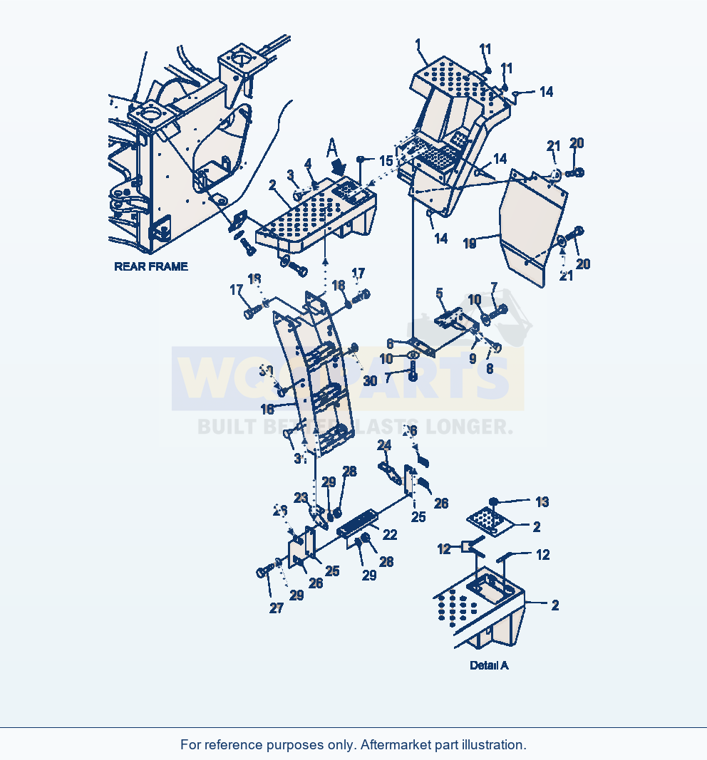 Komatsu WA380-6 Ladder L.H. Floor Serial A54001-UP parts diagram