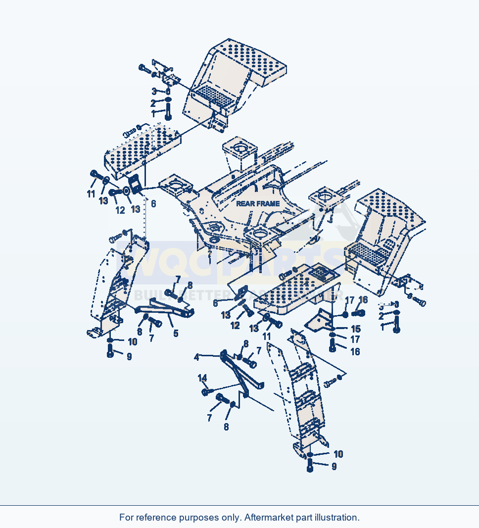 Komatsu WA380-6 Ladder Support Mount And Cover Serial A54001-UP parts diagram