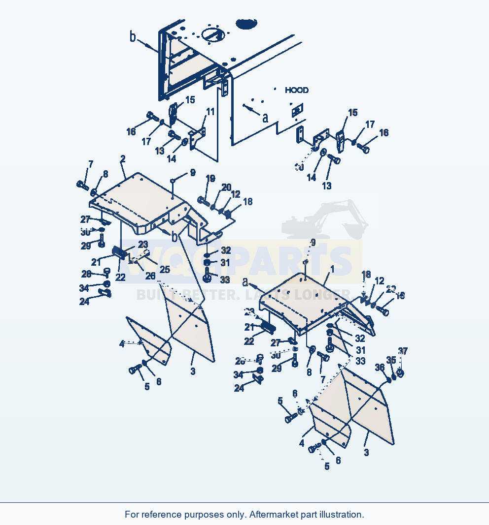 Komatsu WA380-6 Rear Fender Serial A53001-UP parts diagram