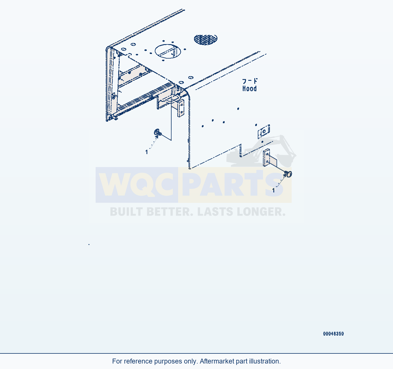 Komatsu WA380-6 Hood, With Pre-Cleaner, Cap (#65949-) parts diagram