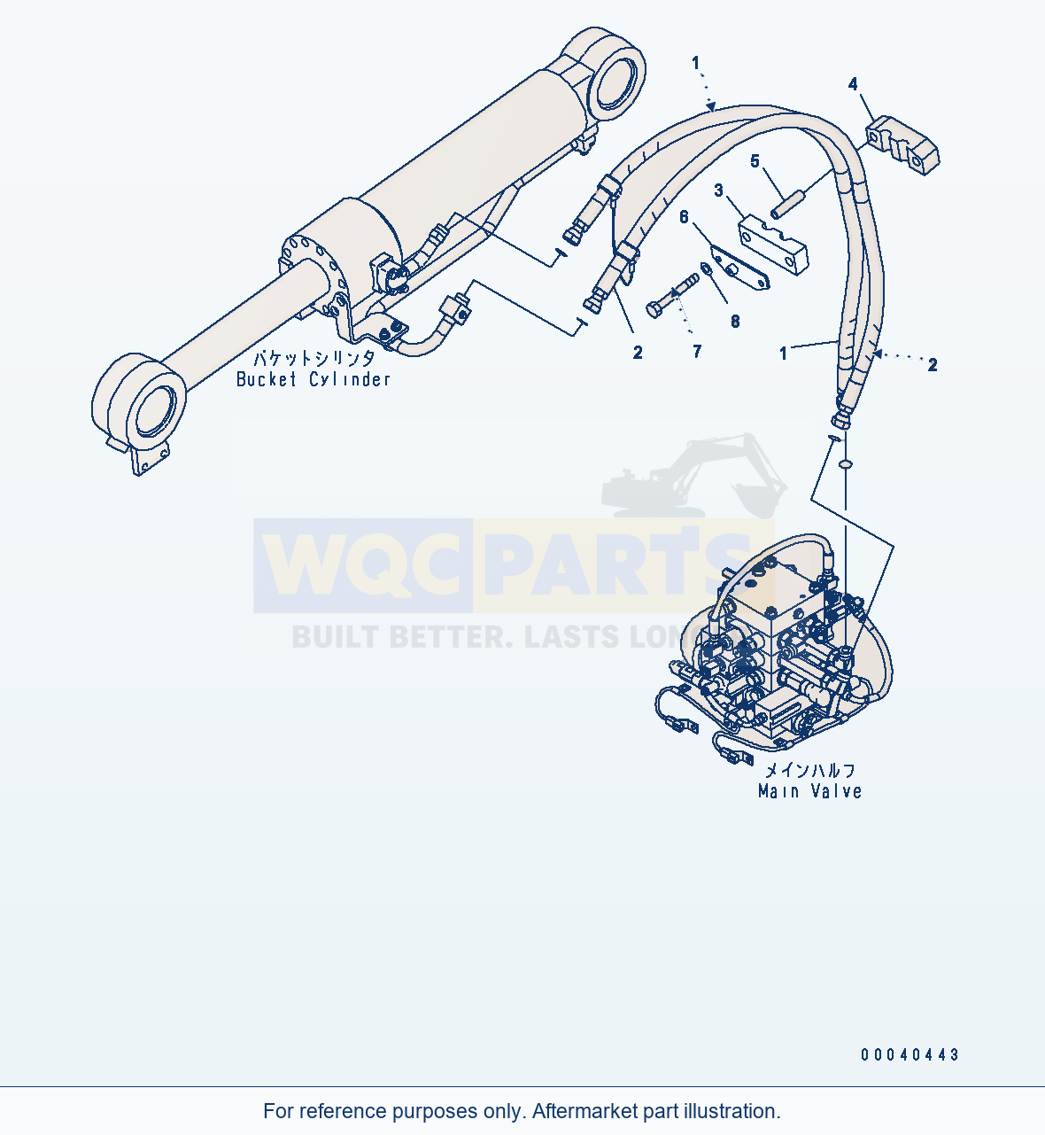 Komatsu WA380-6 Hydraulic Piping (3 Spool) (Dump Cylinder Line) parts diagram