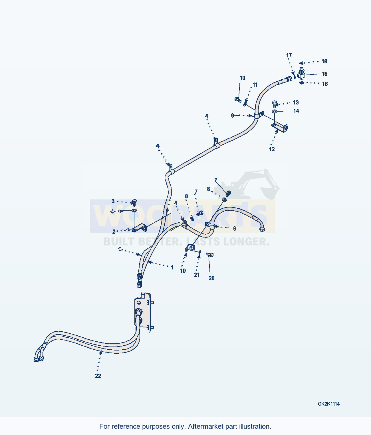 Komatsu WA380-6 Hydraulic Piping (Epc) (Rear Piping) parts diagram