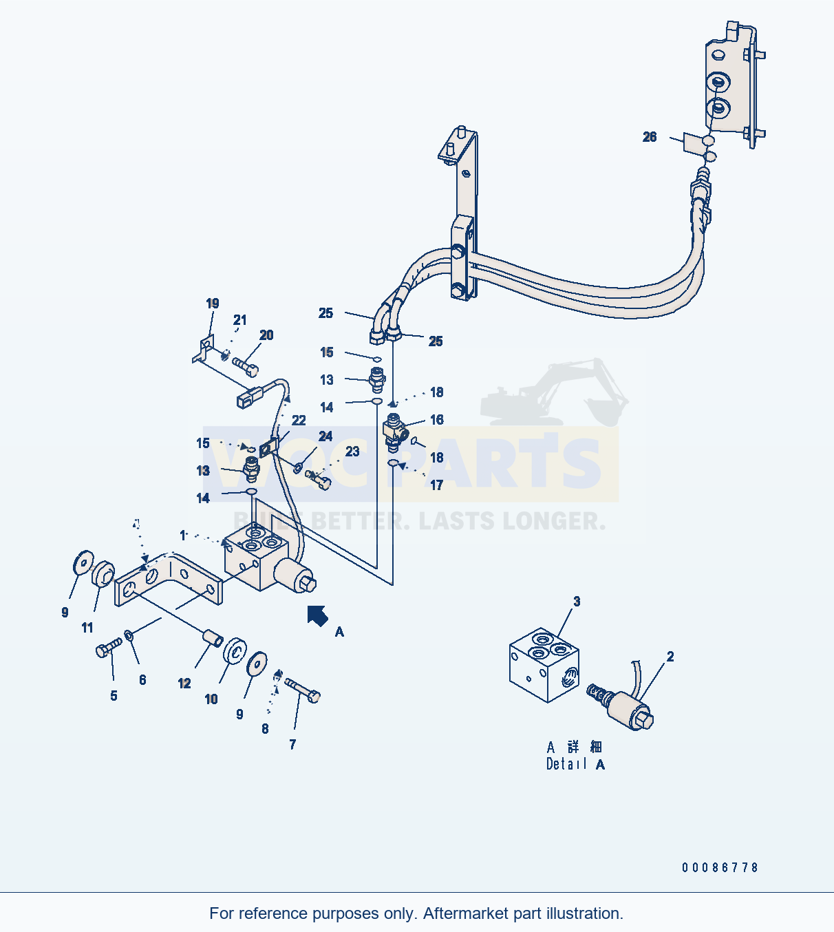Komatsu WA380-6 Hydraulic Piping (Epc) (Shut Off Valve) parts diagram