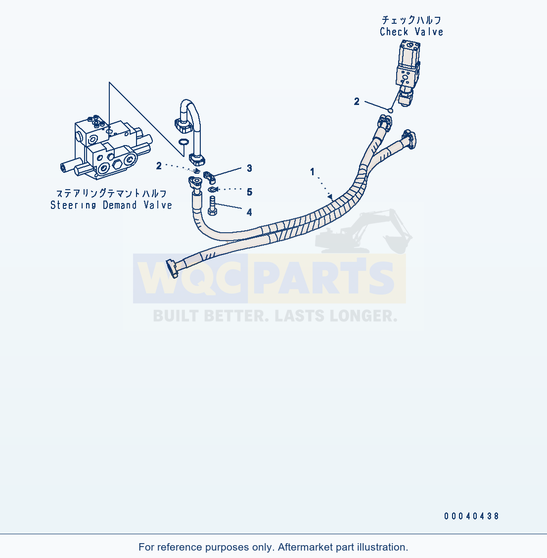 Komatsu WA380-6 Hydraulic Piping (Steering Pump Line Hose) parts diagram