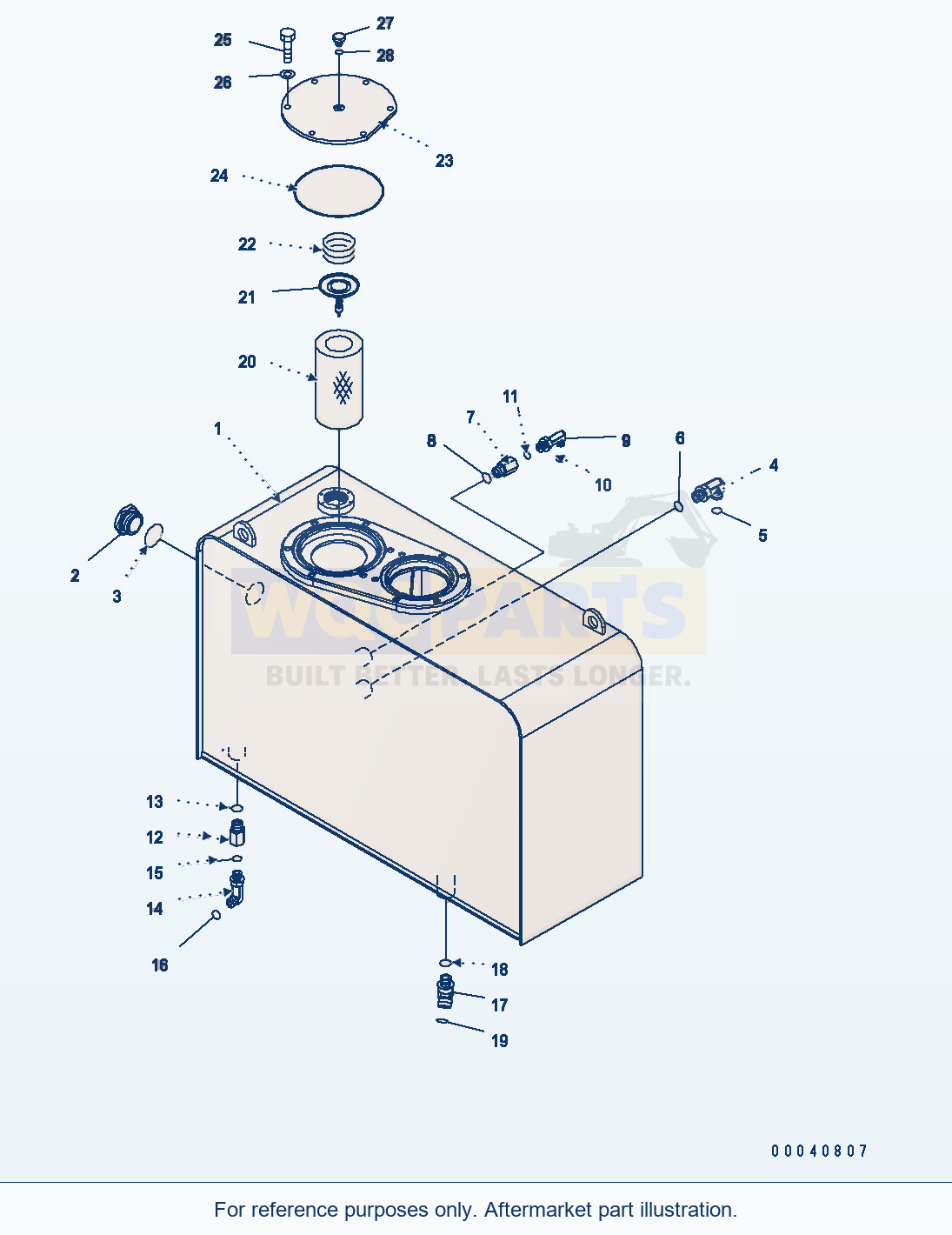 Komatsu WA380-6 Hydraulic Tank Serial H60051 - UP parts diagram