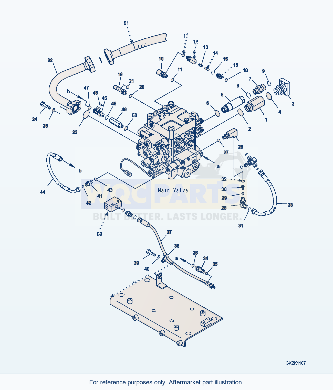 Komatsu WA380-6 Main Valve (2 Spool — Epc) (Elbow) parts diagram