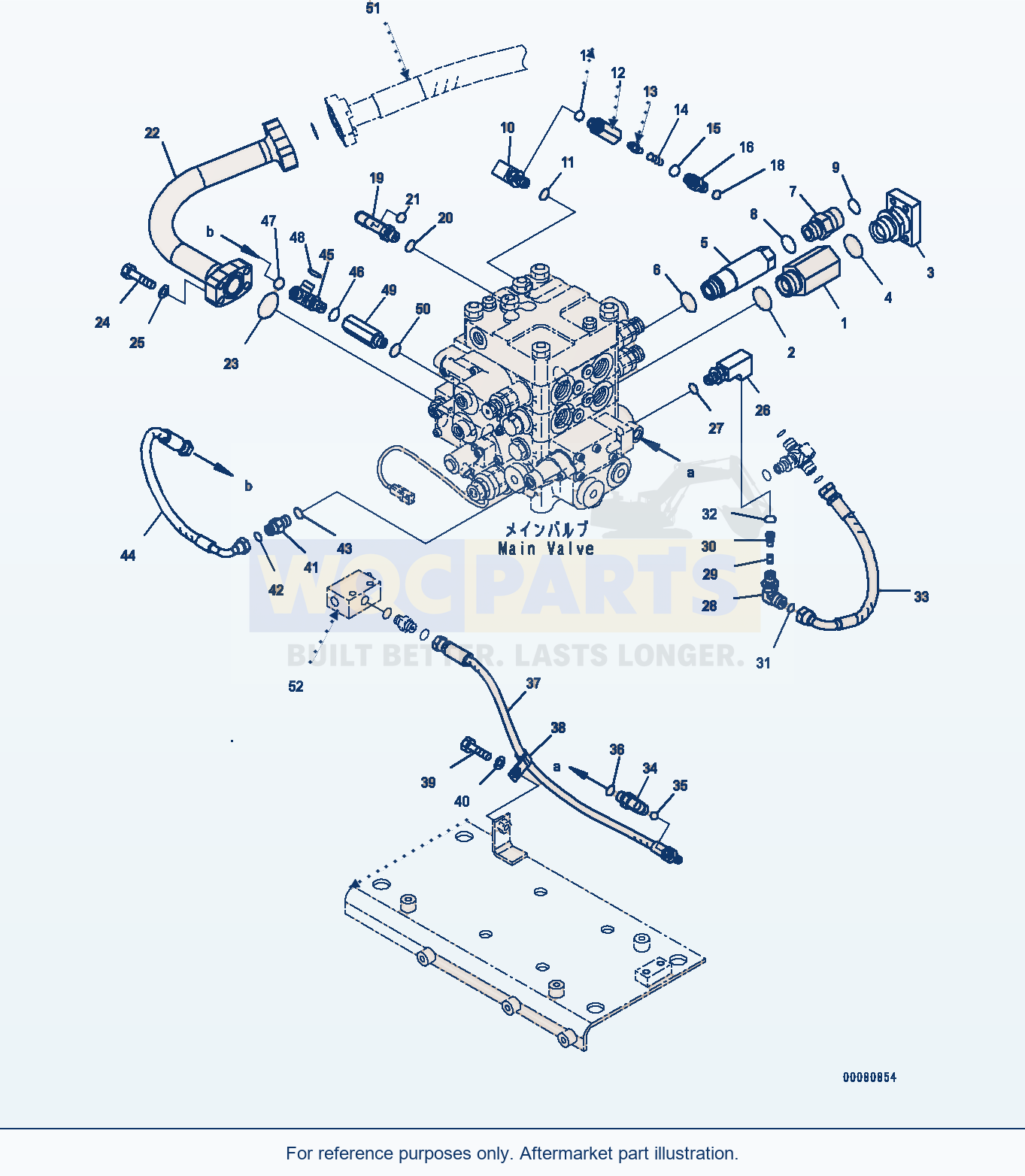 Komatsu WA380-6 Main Valve (2 Spool — Ppc) (Elbow) parts diagram