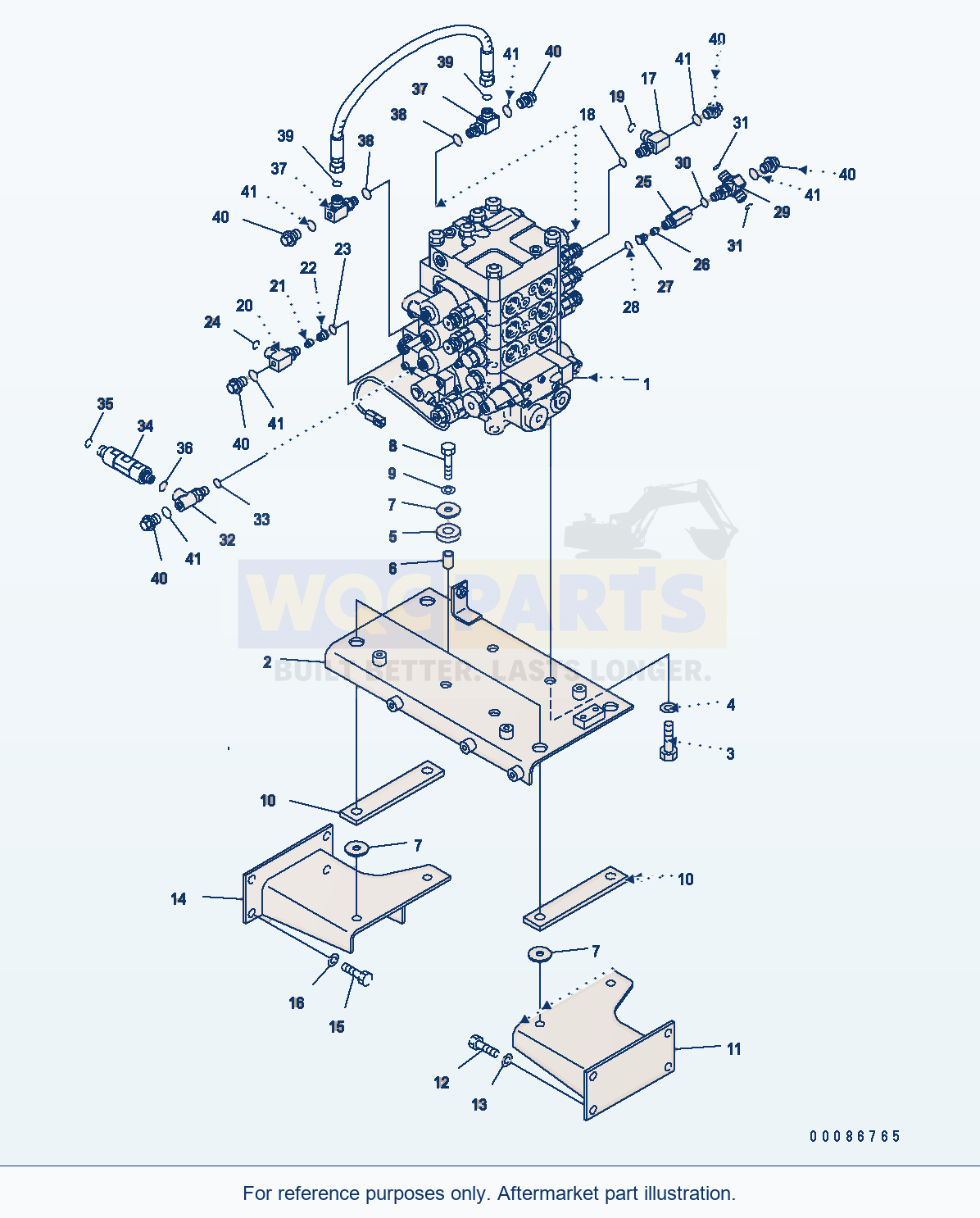 Komatsu WA380-6 Main Valve (3 Spool — Epc) parts diagram
