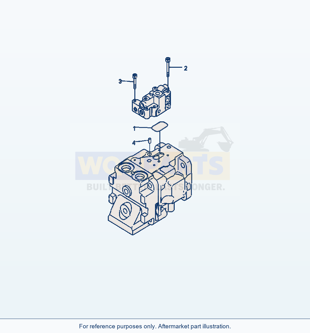 Komatsu WA380-6 Cooling Fan Motor Drive Pump Mounting parts diagram