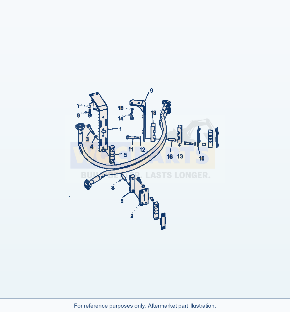 Komatsu WA380-6 Hydraulic Piping 2-Spool Valve (Mounting) parts diagram