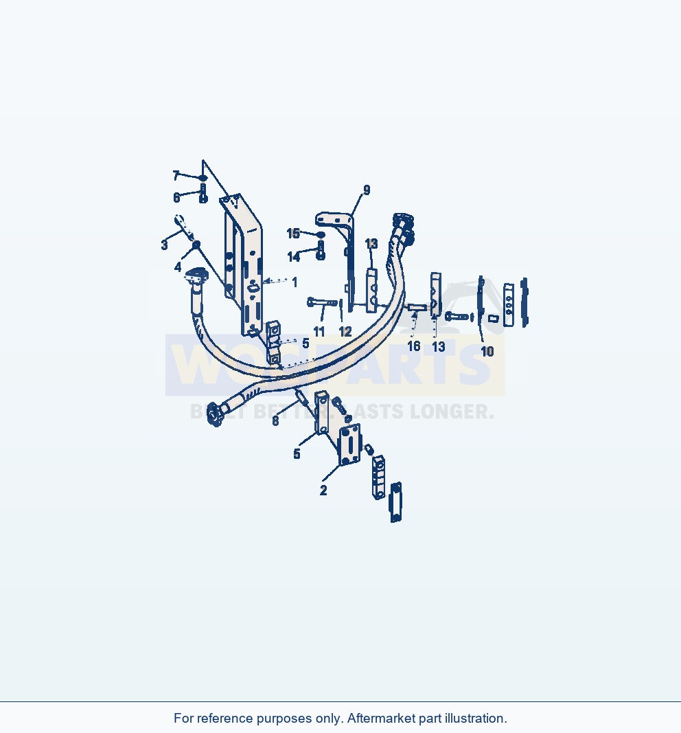 Komatsu WA380-6 Hydraulic Piping 3-Spool Valve (Mounting) parts diagram