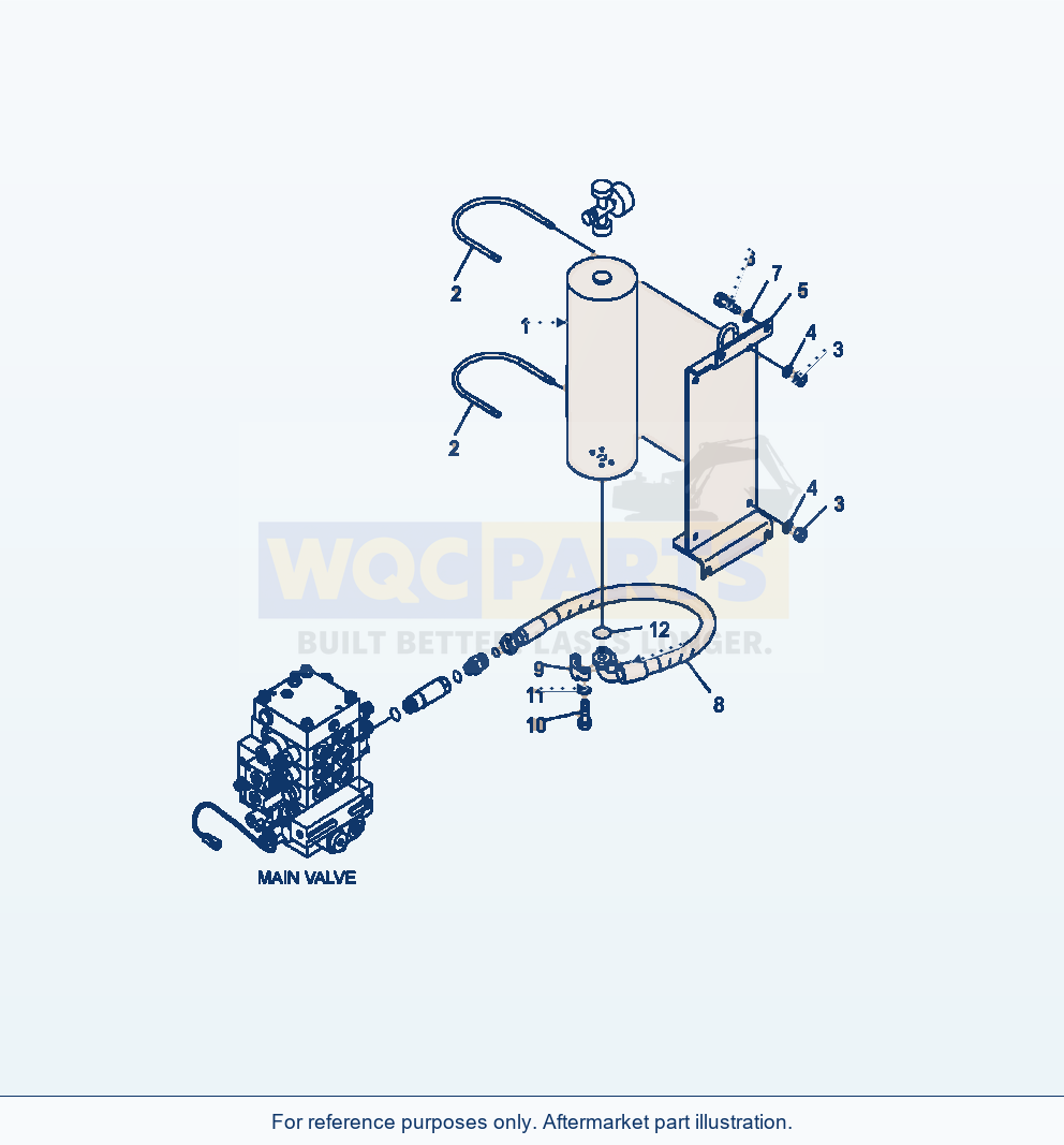 Komatsu WA380-6 Hydraulic Piping Accumulator Serial A54001-UP parts diagram