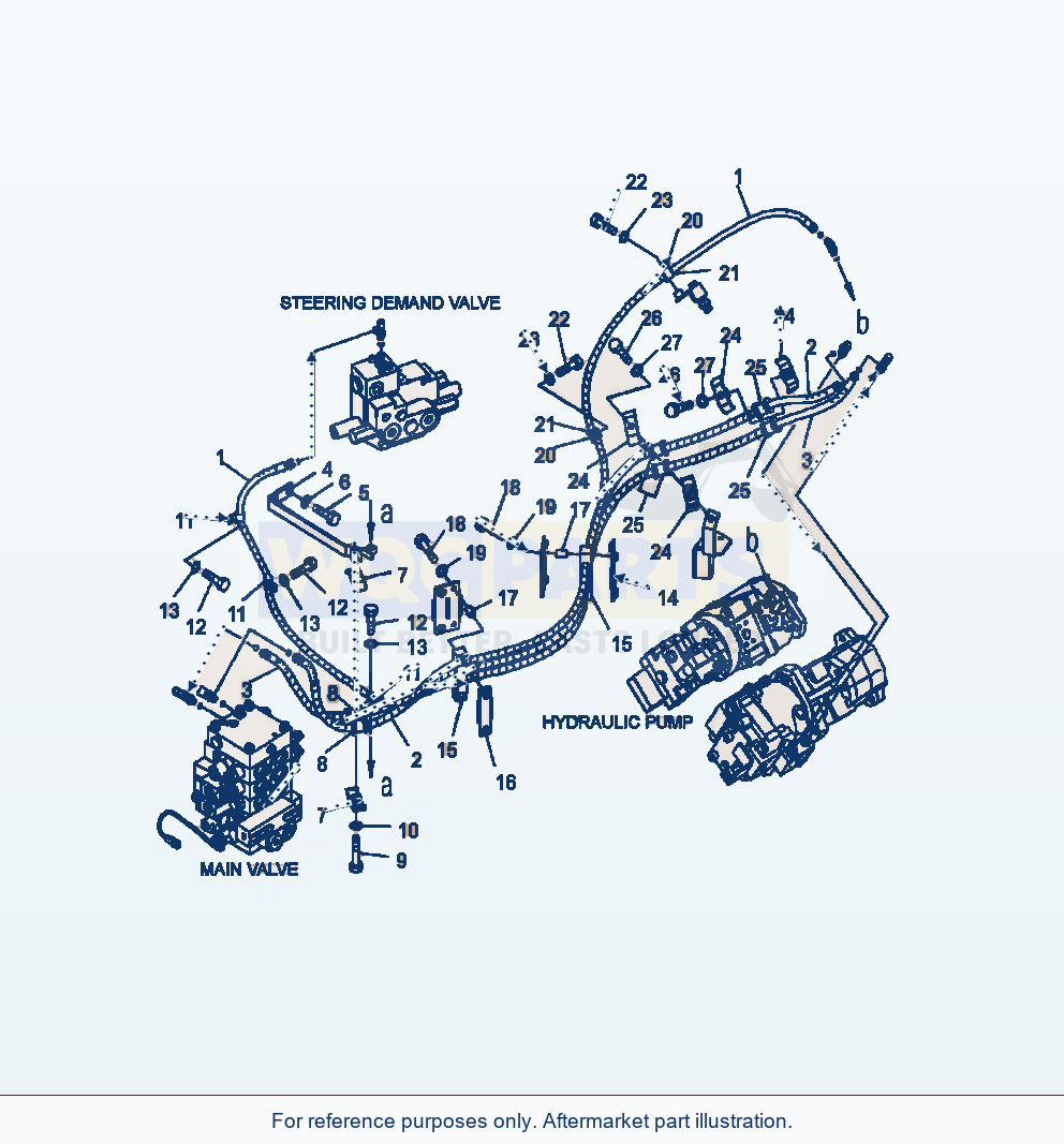 Komatsu WA380-6 Hydraulic Piping Ls Line Serial A53001-UP parts diagram