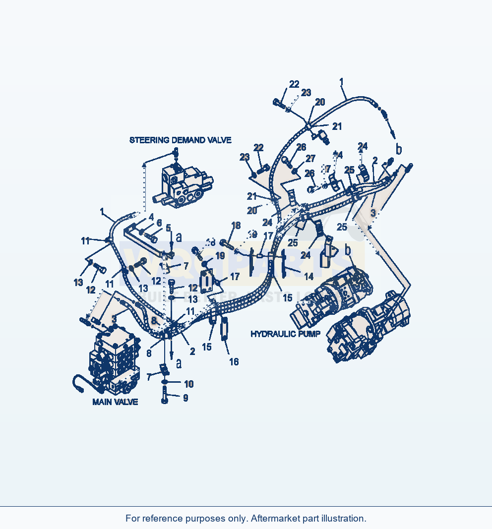 Komatsu WA380-6 Hydraulic Piping Ls Line Serial A54001-UP parts diagram