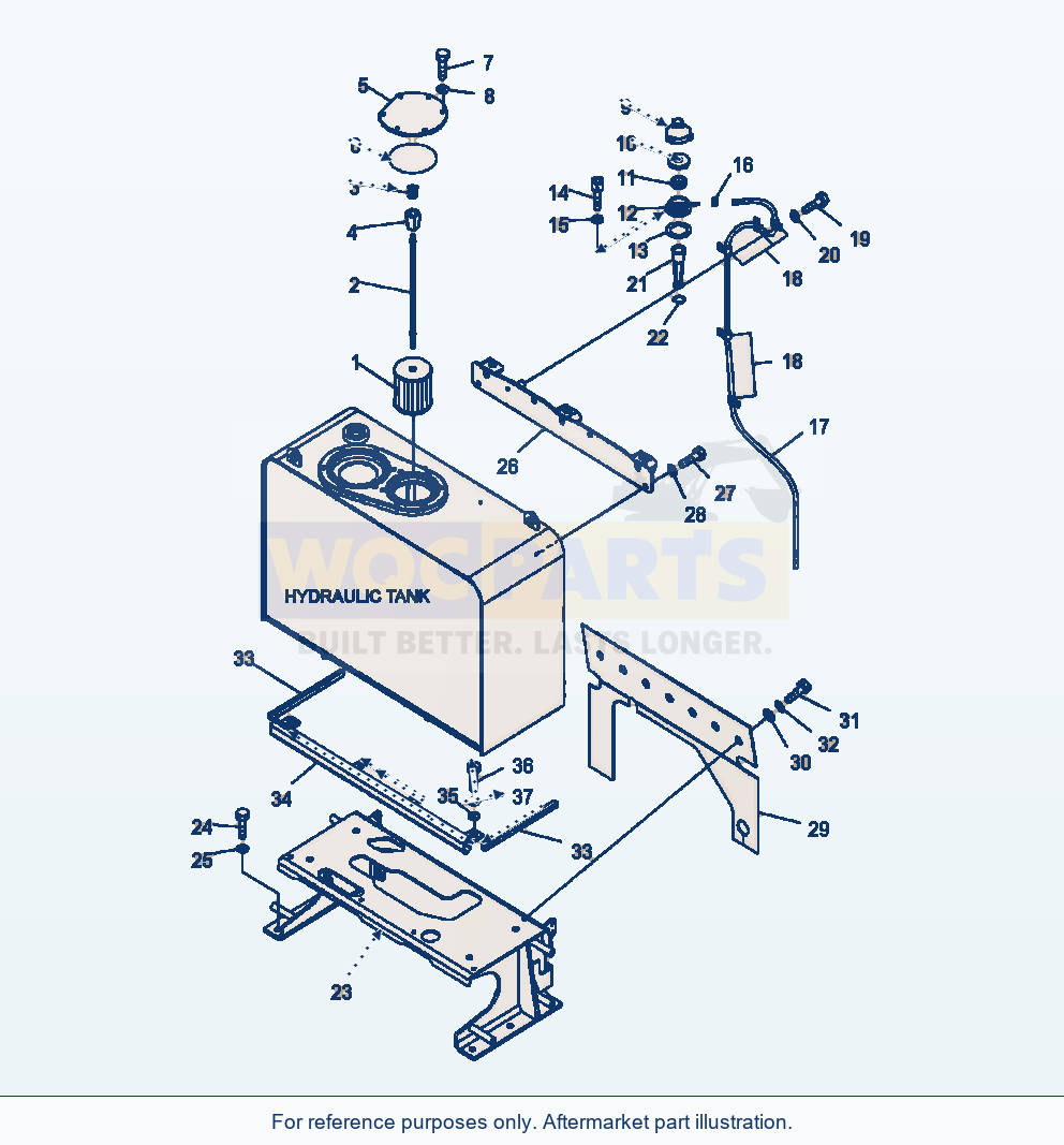 Komatsu WA380-6 Hydraulic Tank Bracket Mount And Strainer parts diagram