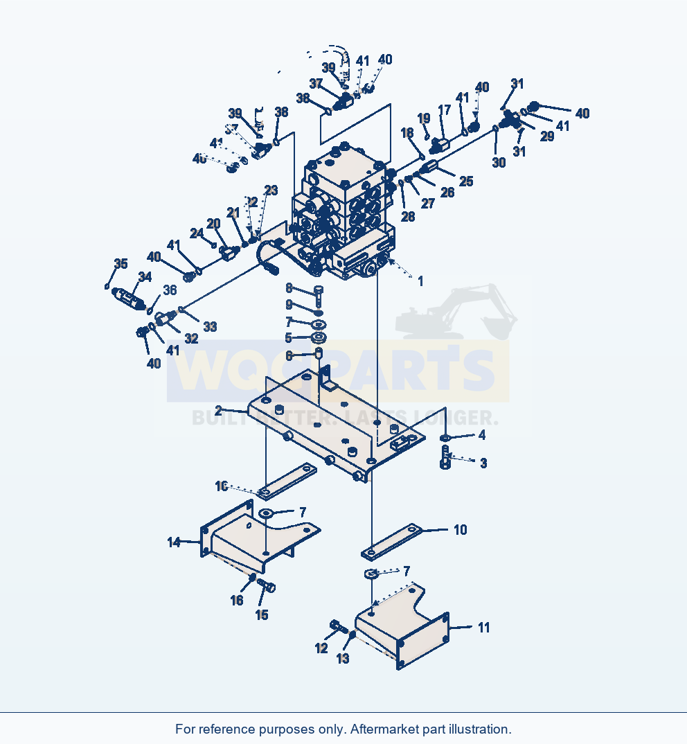 Komatsu WA380-6 Main Valve 3-Spool Valve Serial A53001-UP parts diagram