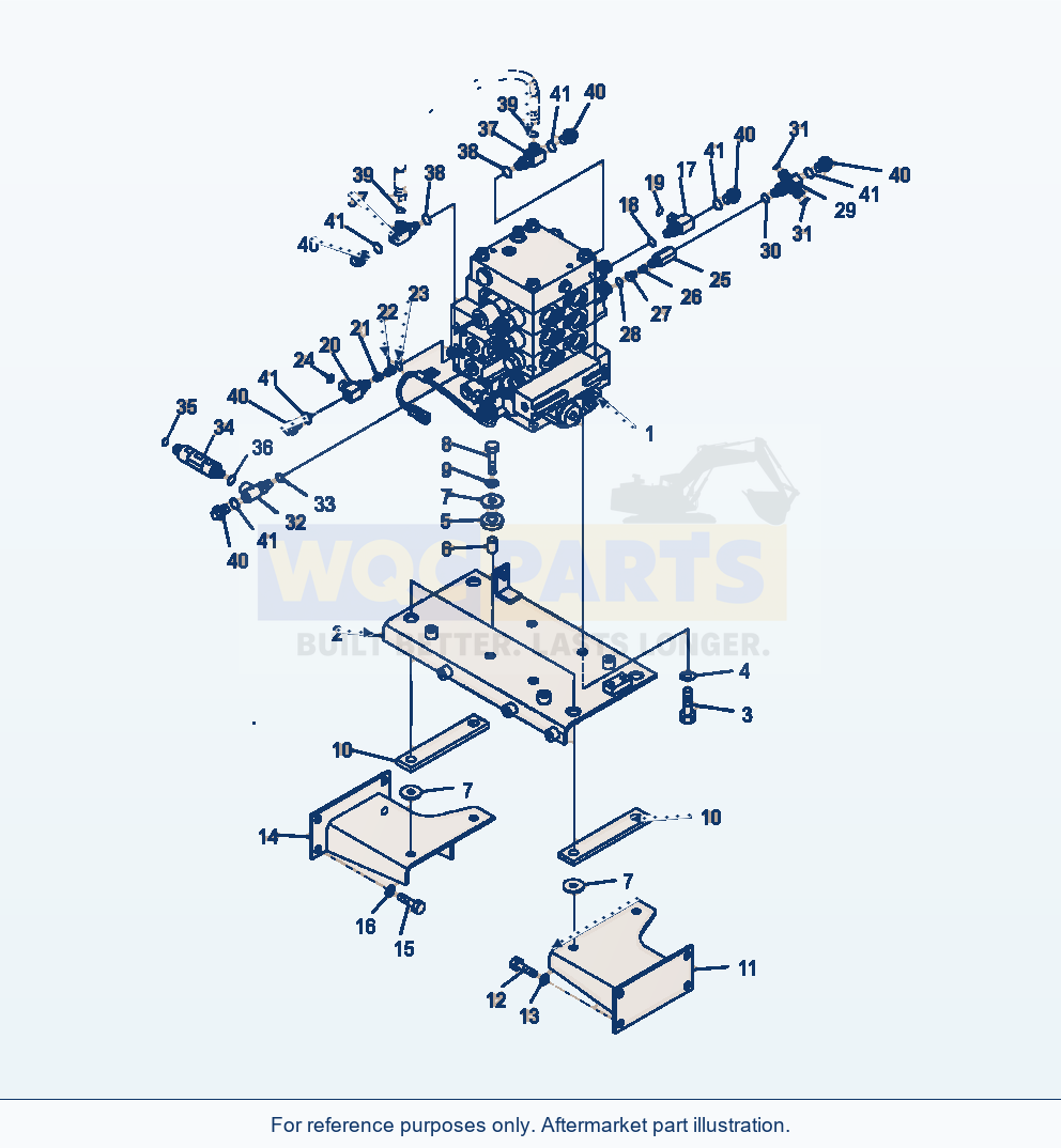 Komatsu WA380-6 Main Valve 3-Spool Valve Serial A54001-UP parts diagram