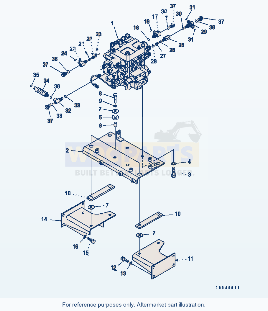 Komatsu WA380-6 Main Valve(#65001-) Serial 65001-65948 (ECOT3) parts diagram