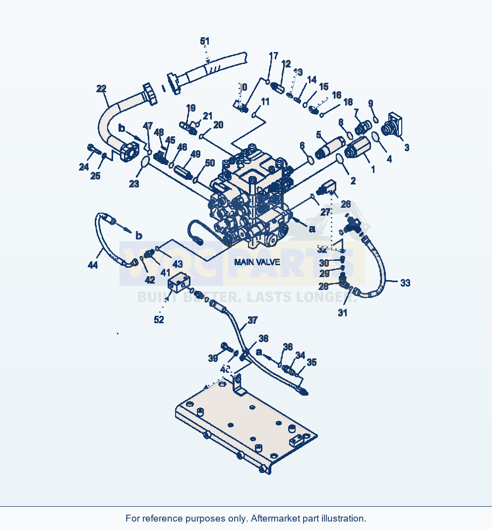 Komatsu WA380-6 Main Valve Elbow Serial A53001-UP parts diagram