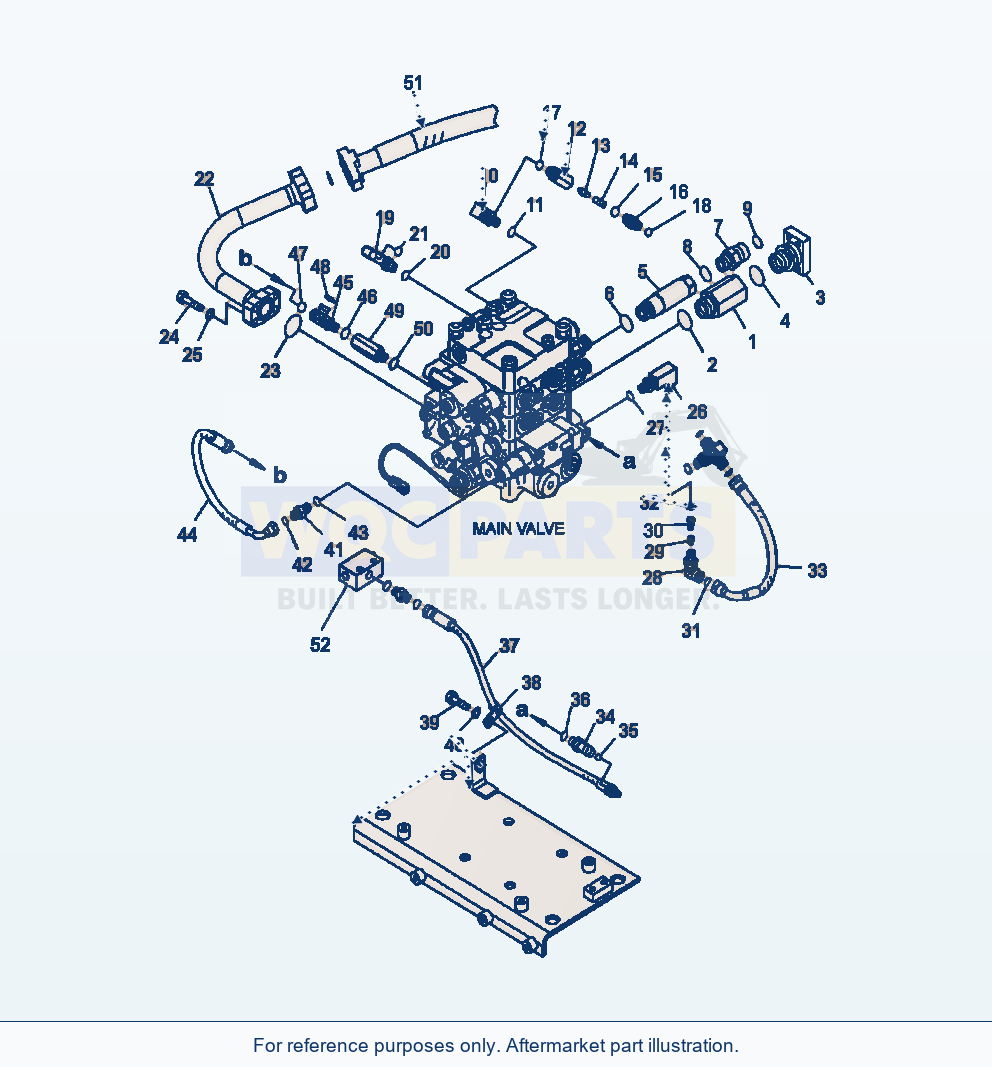 Komatsu WA380-6 Main Valve Elbow Serial A54001-UP parts diagram