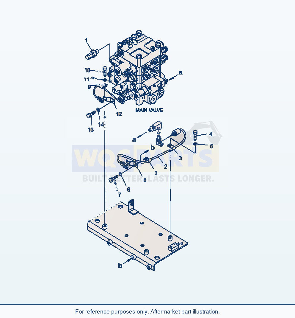 Komatsu WA380-6 Main Valve Sensor Serial A54001-UP parts diagram